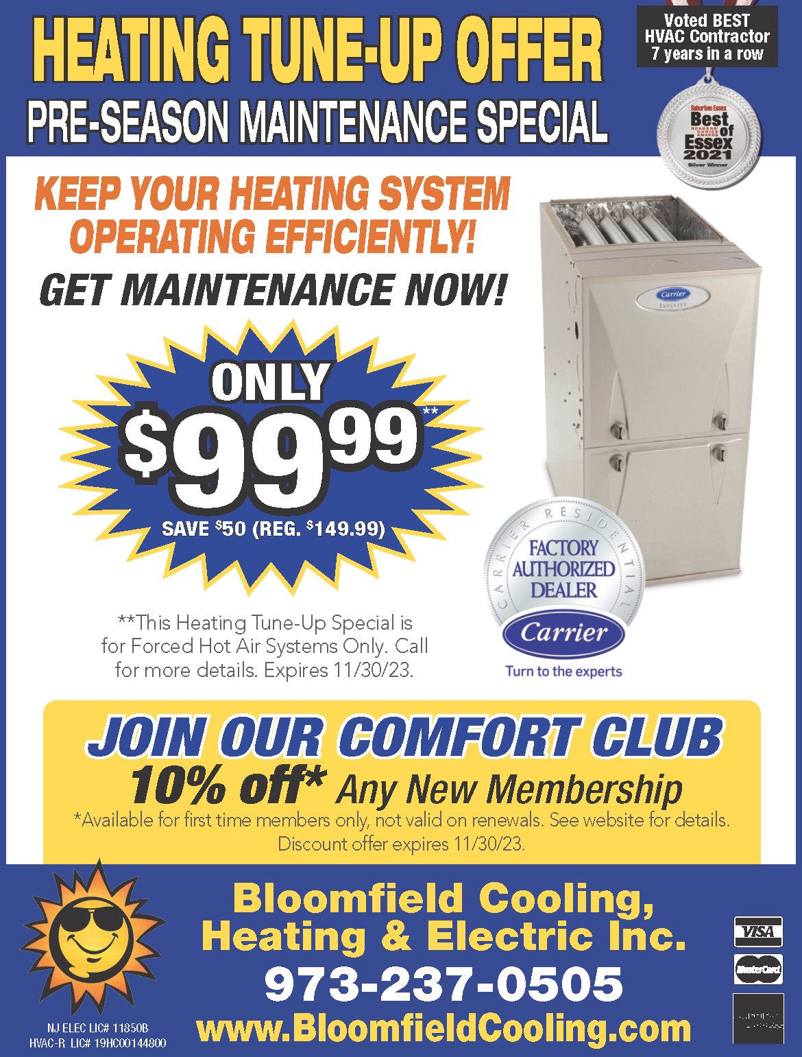 BH C HeatTuneUp OUT 1023 Bloomfield Cooling Heating Electric Inc