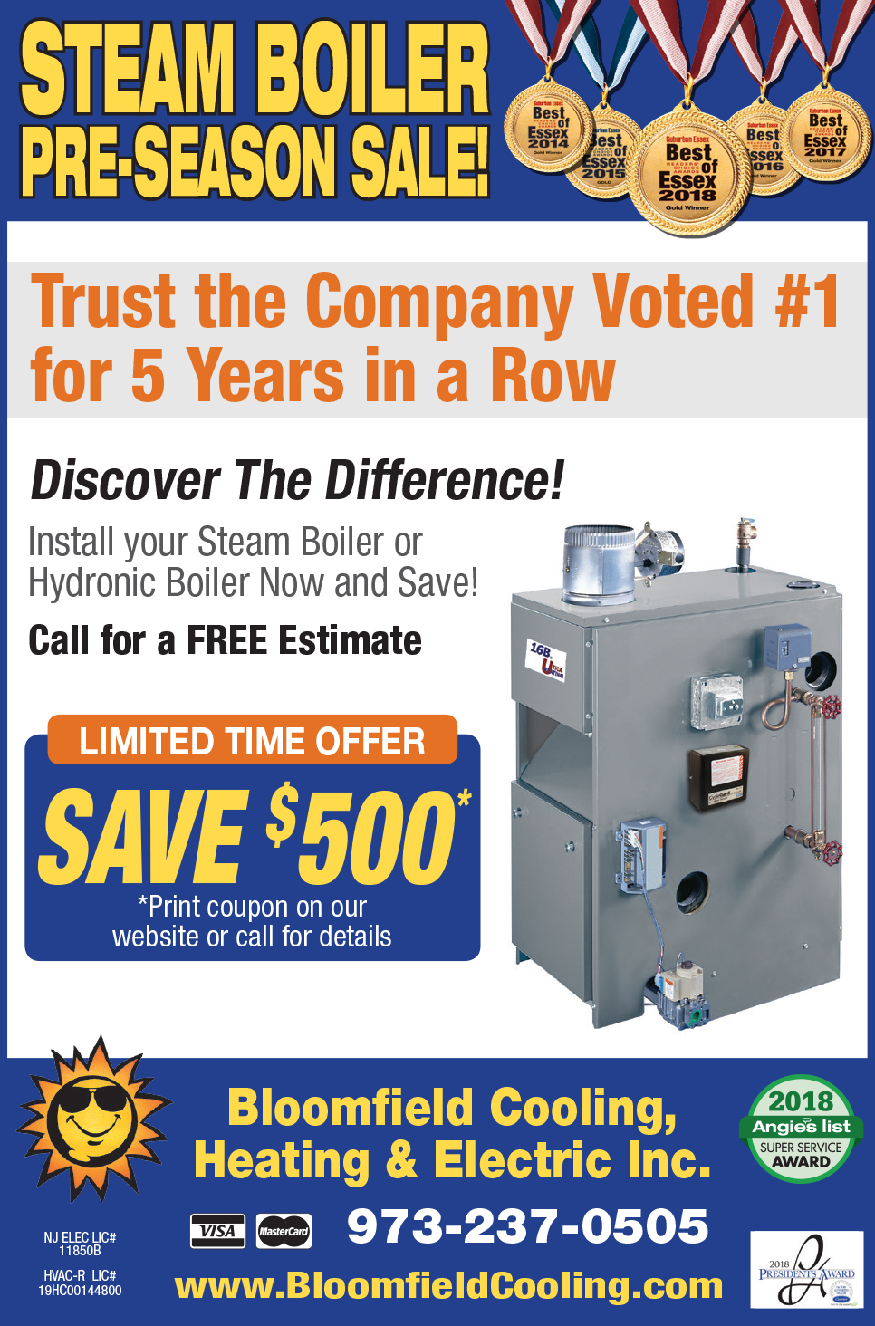 Our Current Ads Bloomfield Cooling, Heating & Electric, Inc.