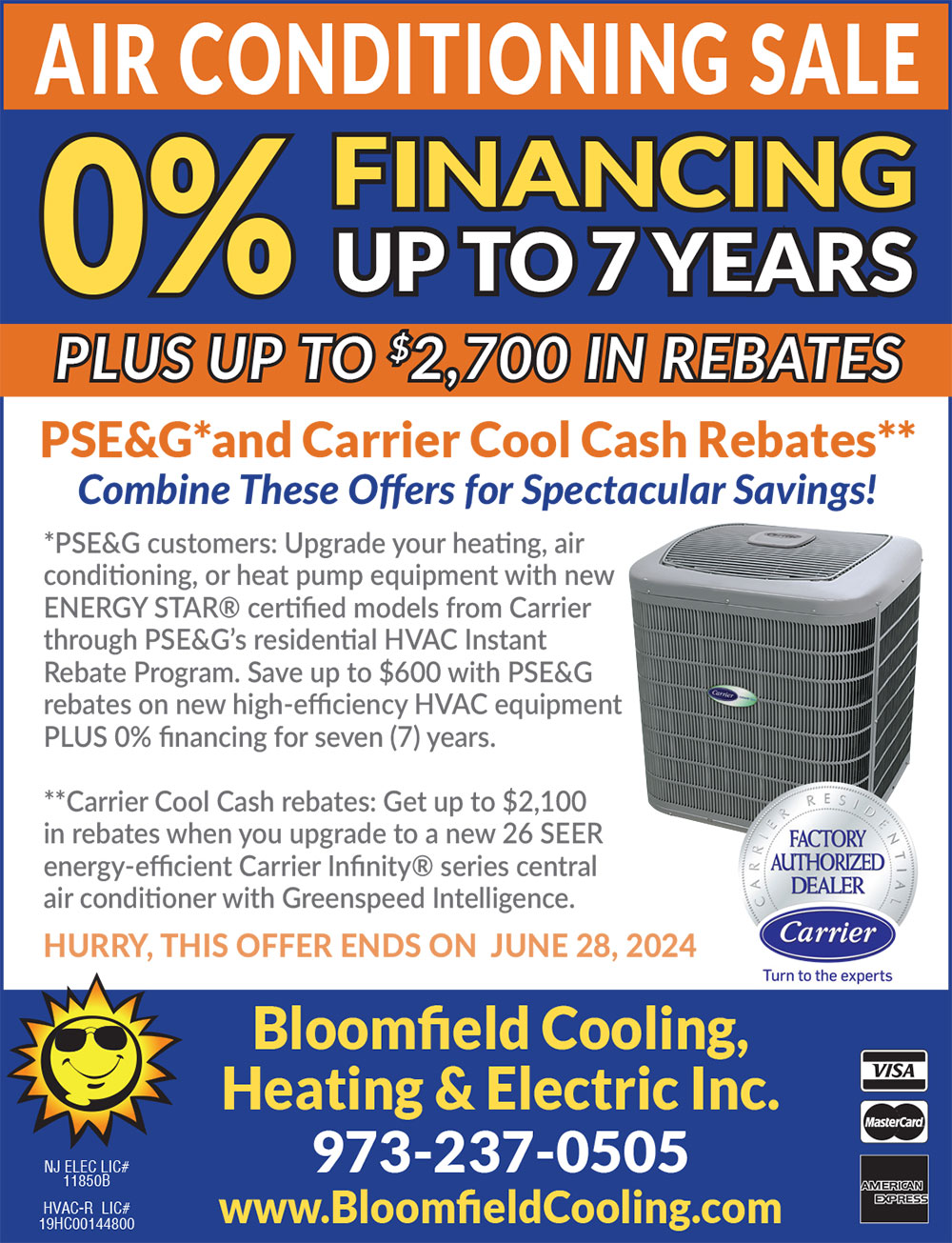 Bloomfield Cooling, Heating & Electric - Air Conditioning Sale 2024